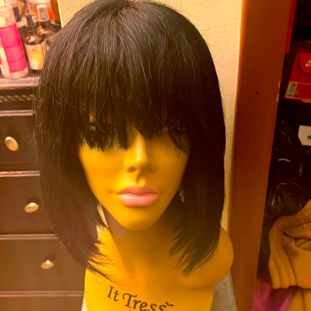 Lace human hair wig